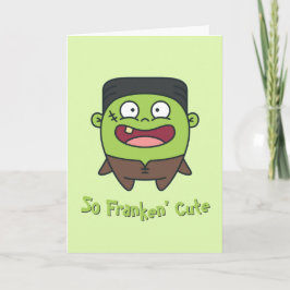 Cartão Então Franken Engraçado Frankenstein Halloween