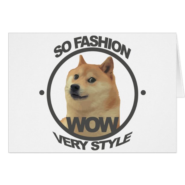 Cartão Então Moda, Doge (Frente Horizontal)