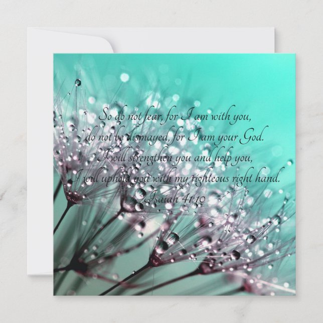 Cartão Então Não Tenha Medo De Isaiah 41:10 Bíblia Verse (Frente)