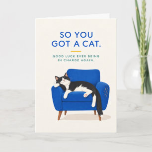 Cartão Então Você Ganhou um Gato Divertido Animal de Esti