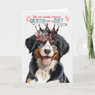Cartão Entlebucher Mountain Dog Queen Funny Birday