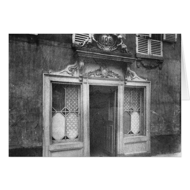 Cartão Entrada de um bordel em Paris (Frente Horizontal)