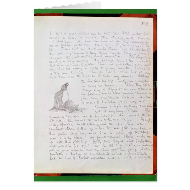 Cartão Entrada do diário para o 9 de janeiro de 1902 (Frente)