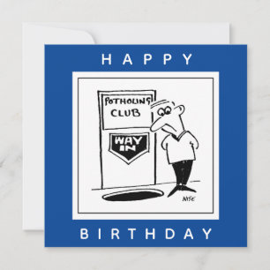 Cartão Entrada do Potholing no chão  Cartoon