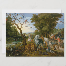 Cartão Entrada dos animais na arca de Noah (Brueghel)