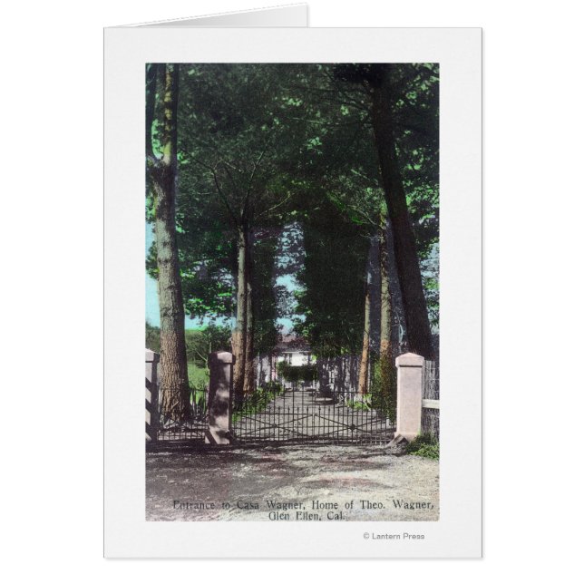 Cartão Entrada para a Vista do Wagner da Casa Theodore (Frente)