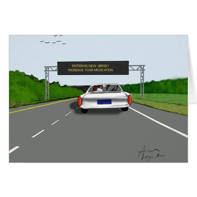 Cartão Entrando no NJ. Aumente os meios (Frente horizontal)