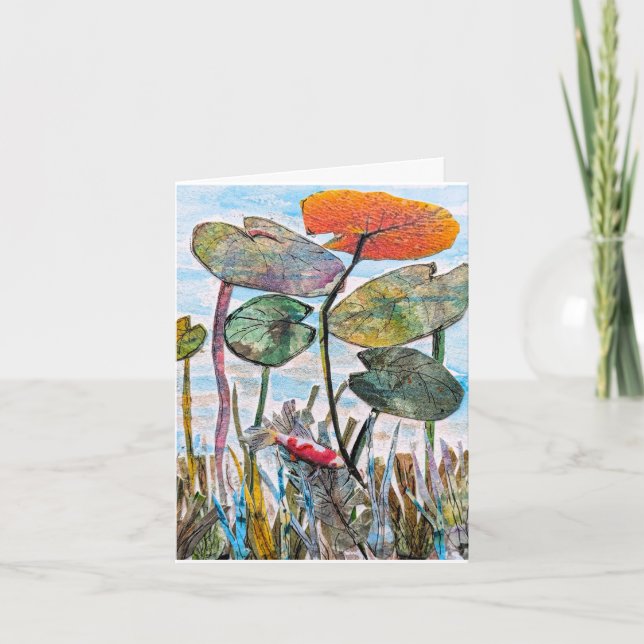 Cartão Entre as Waterlily (Frente)