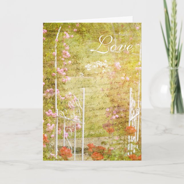 Cartão Entre no jardim (Frente)