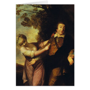 Cartão Entre Tragédia E Comédia - David Garrick