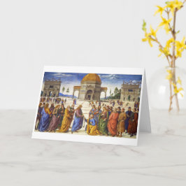 Cartão Entrega das Chaves | Pietro Perugino |