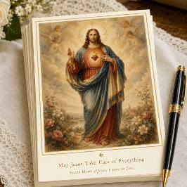 Cartão Entrega Tradicional do Sagrado Coração de Jesus Ca