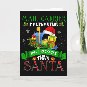 Cartão Entregando Mais Pacotes Que o Papai Noel Piada de