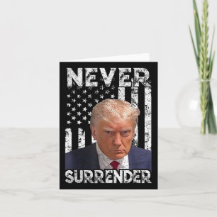 Cartão Entregue Trump Mug Shot 2024 American Flag Women