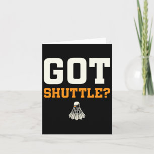 Cartão Entusiasta de Badminton do Shuttle