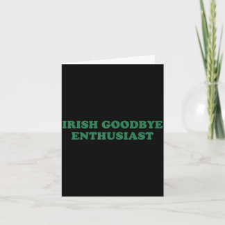 Cartão Entusiasta de despedida irlandesa retrô engraçado 