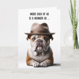 Cartão Envelhecer Cachorro De Humor De Aniversário Com Fe