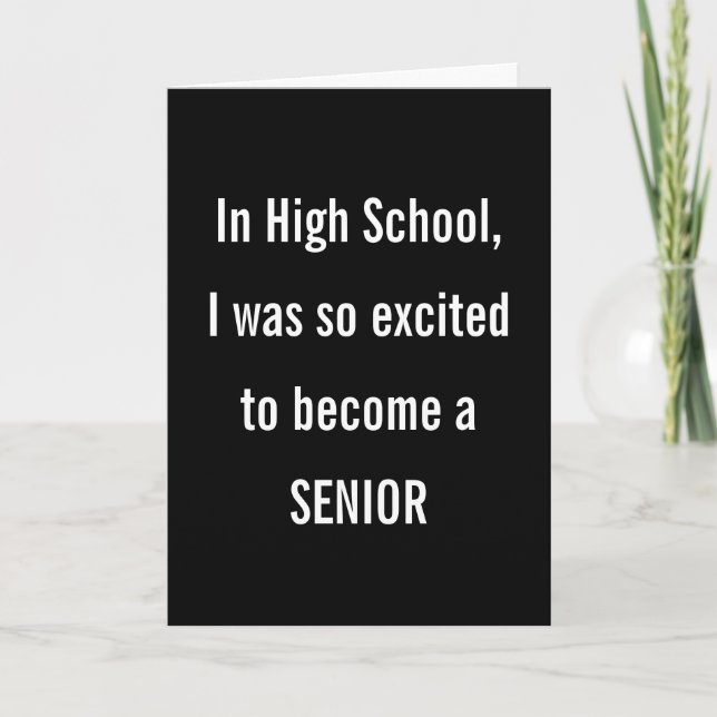 Cartão Envelhecer o Humor de Aniversário (Frente)