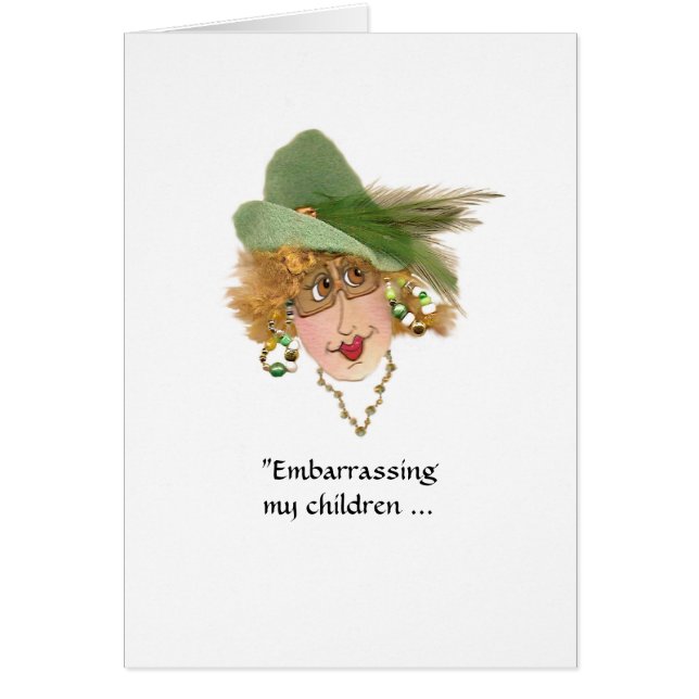 Cartão Envergonhando Meus Filhos, Senhora Impressionante (Frente)