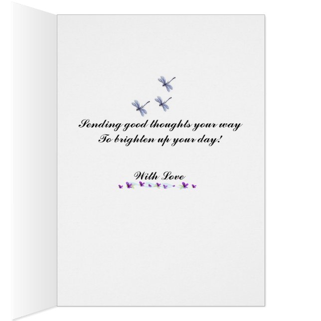 Cartão Enviando bons pensamentos (Interior (direita))