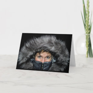 Cartão Enviando desejos quentes de Natal