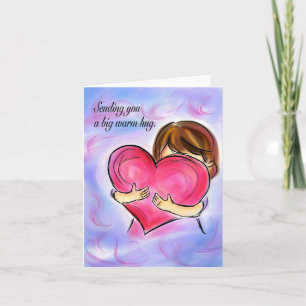 Cartão Enviando-lhe um grande abraço quente.