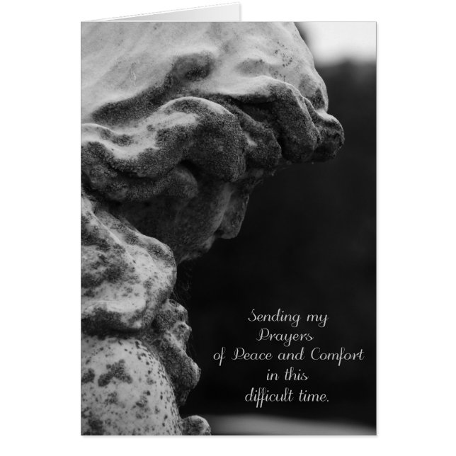 Cartão Enviando Orações de Paz e Conforto (Frente)