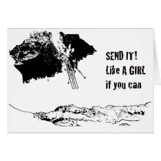 Cartão envie-o! como uma menina