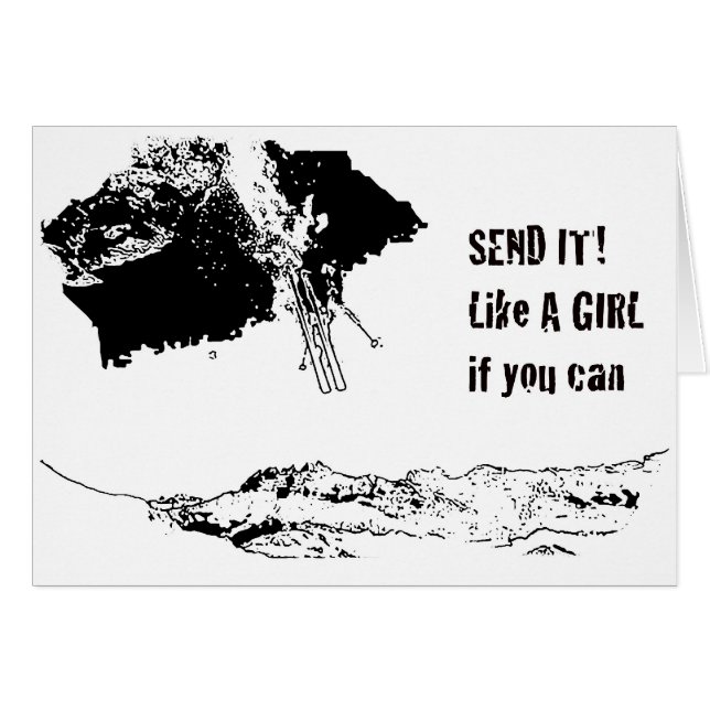 Cartão envie-o! como uma menina (Frente Horizontal)