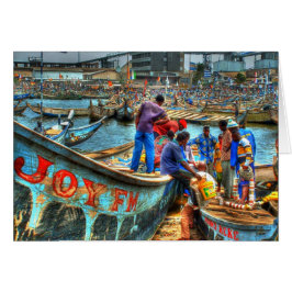 Cartão Envolvendo o dia, porto Ghana de Tema