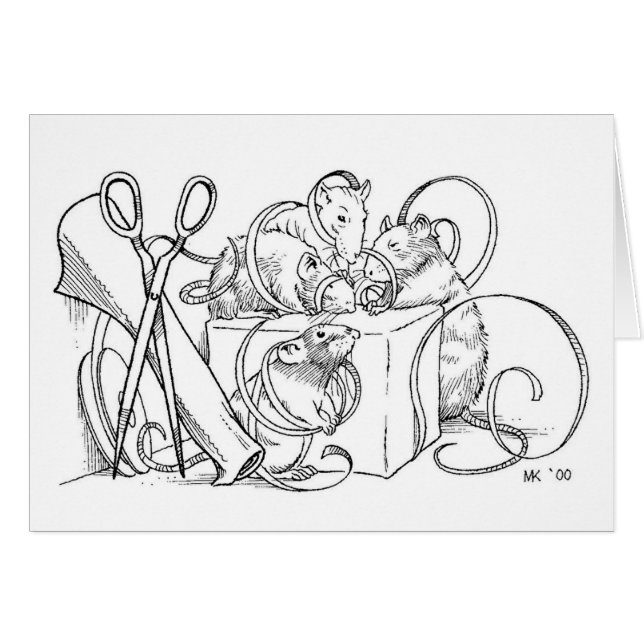 Cartão Envolvendo presentes (Frente Horizontal)