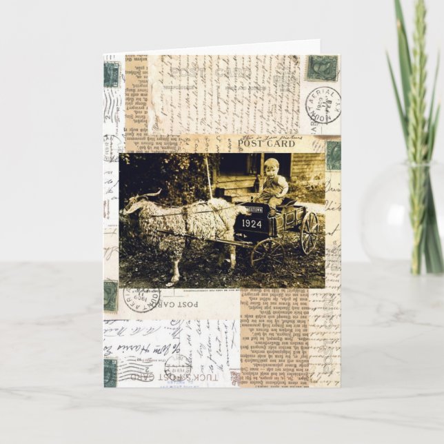 Cartão Ephemera da placa de destino (Frente)