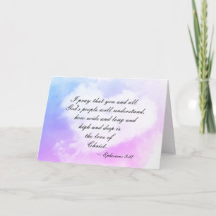 Cartão Ephesians 3:18 How wide and deep is love of Christ