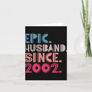 Cartão Epic Husband Desde 2002 20 Casamento Aniversário R