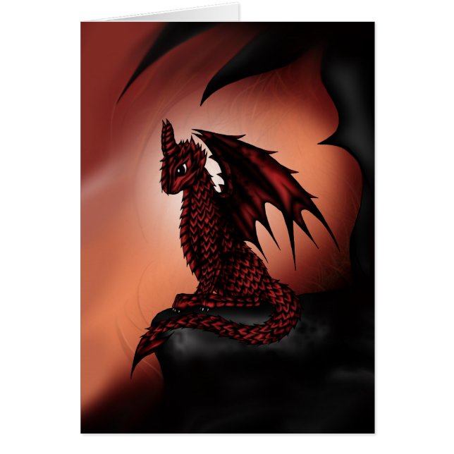 Cartão épico vermelho Dragon (Frente)