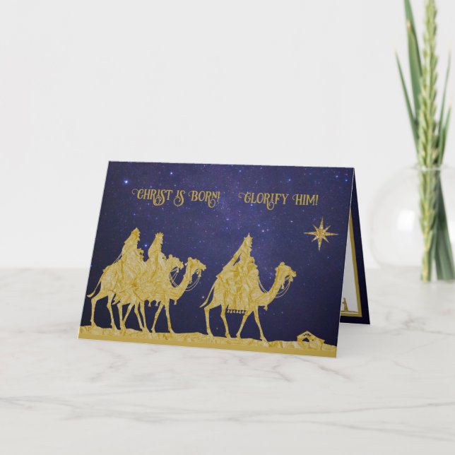 Cartão Epifania Banquete de Três Reis Católicos Bizantino (Frente)