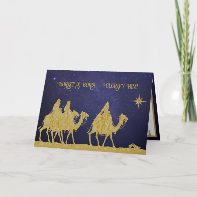 Cartão Epifania Três Reis Ortodoxo Bizantino Católico (Frente)