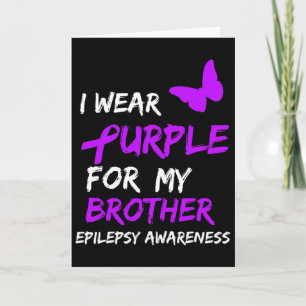 Cartão Epilepsia Eu Uso Roxo Pelo Meu Irmão Fita