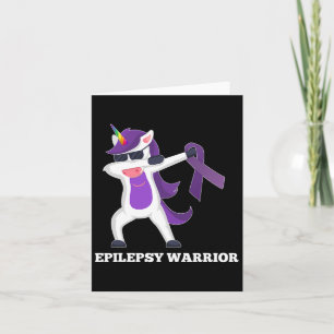Cartão Epilepsia Sensibilização Dabbing Unicorn Warrior R