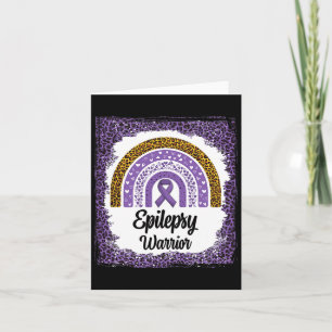 Cartão Epilepsia Sensibilização Sangrada Rainbow Leopardo