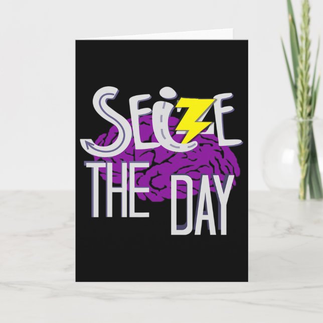 Cartão Epilepsy Awareness Purple Ribbon Epilepsy Support  (Frente)