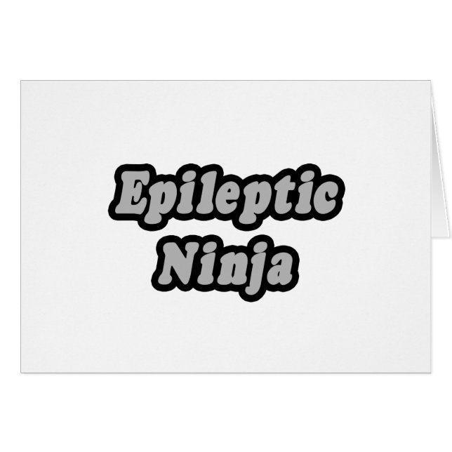 Cartão Epiléptico Ninja (Frente Horizontal)