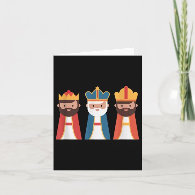 Cartão Epiphany Feliz Dia De Reyes Three Wise Men Happy H (Frente)