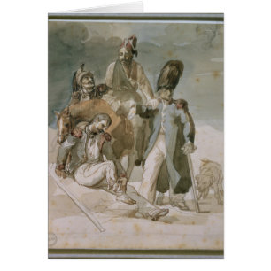 Cartão Episódio da retirada de Napoleon