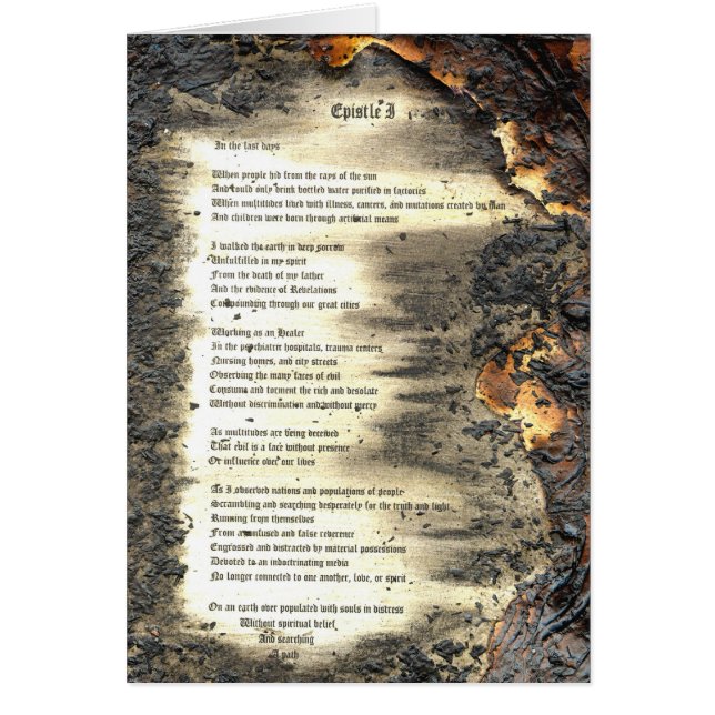 Cartão Epístola I (Frente)