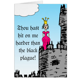 Cartão Épocas medievais - declaração do amor