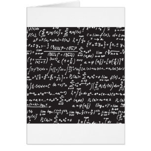 Cartão Equações da matemática do quadro-negro