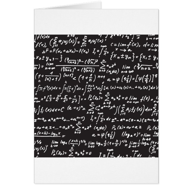 Cartão Equações da matemática do quadro-negro (Frente)