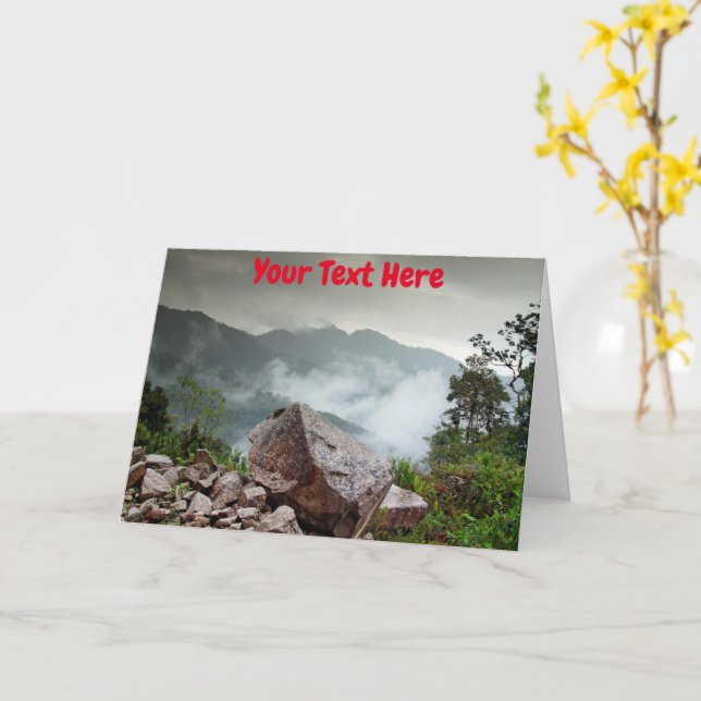 Cartão Equador personalizável (Flor Amarela)