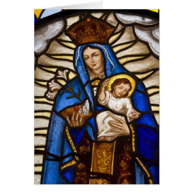 Cartão Equador, Quito. Estátua da Virgem Alada (Frente)